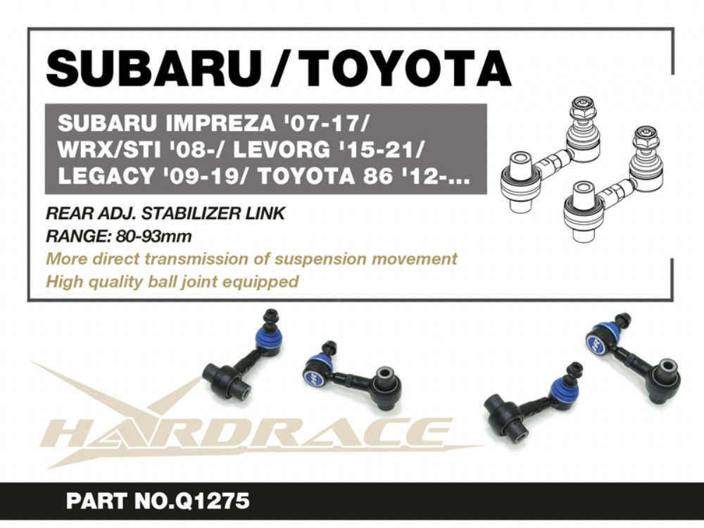 Rear Adjustable Stabilizer Links for FR-S BRZ 86 | Impreza 3rd 4th | WRX Sti VA | WRX VB