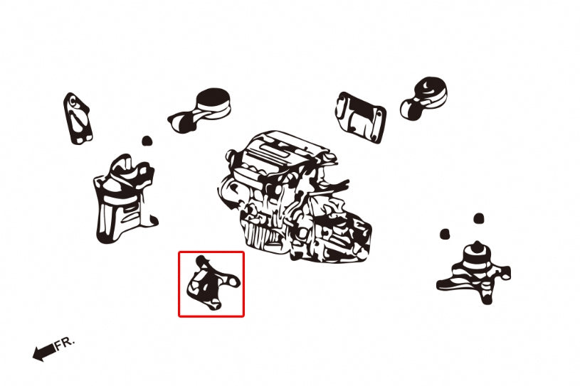 Civic FD K20 MT TYPE-R FRONT ENGINE MOUNT
(HARDEN RUBBER) 1PC/SET