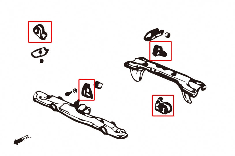 Civic CRX MT SOHC HARDEN ENGINE MOUNT 4PCS/SET