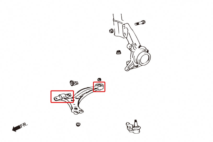TOYOTA CAMRY 92-01 / ES300 97-01
FRONT LOWER ARM BUSHING (HARDEN RUBBER) 4PCS/SET