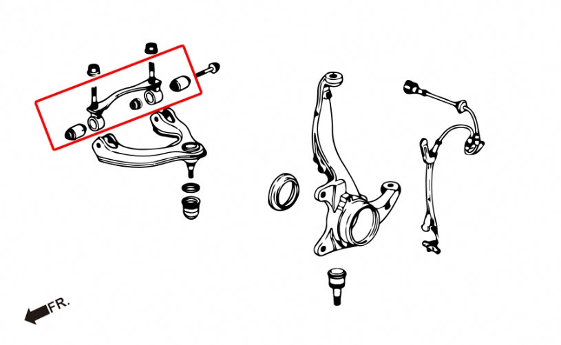 Hardrace Front Upper Control Arm Bushings (bolt on kit) for 94-01 Integra | 92-95 Civic