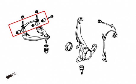 Hardrace Front Upper Control Arm Bushings (bolt on kit) for 94-01 Integra | 92-95 Civic