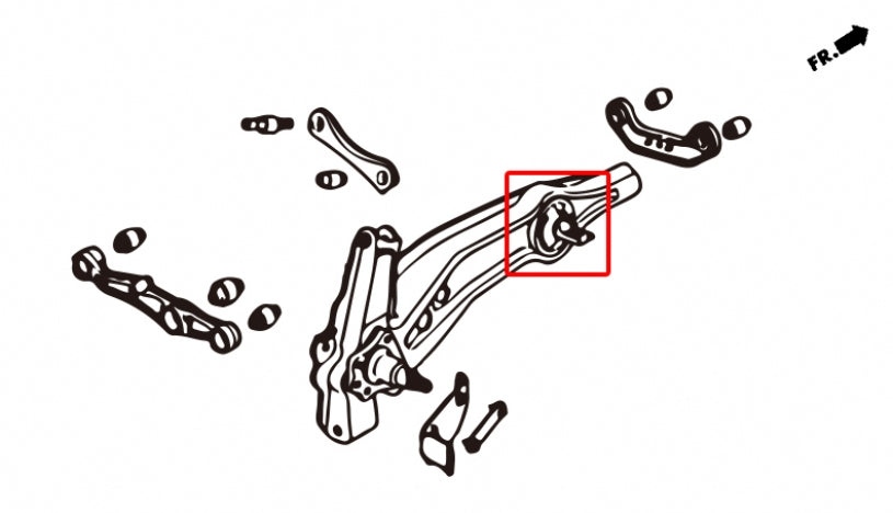 Hardrace Rear Trailing Arm Bushings (Harden Rubber) for 88-00 Civic | 94-01 Integra DC2