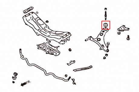 Hardrace Front Lower Arm Big Bushings (Harden Rubber) BRZ, FR-S, FT86, WRX/STi 3rd, Legacy 4th BL BP
