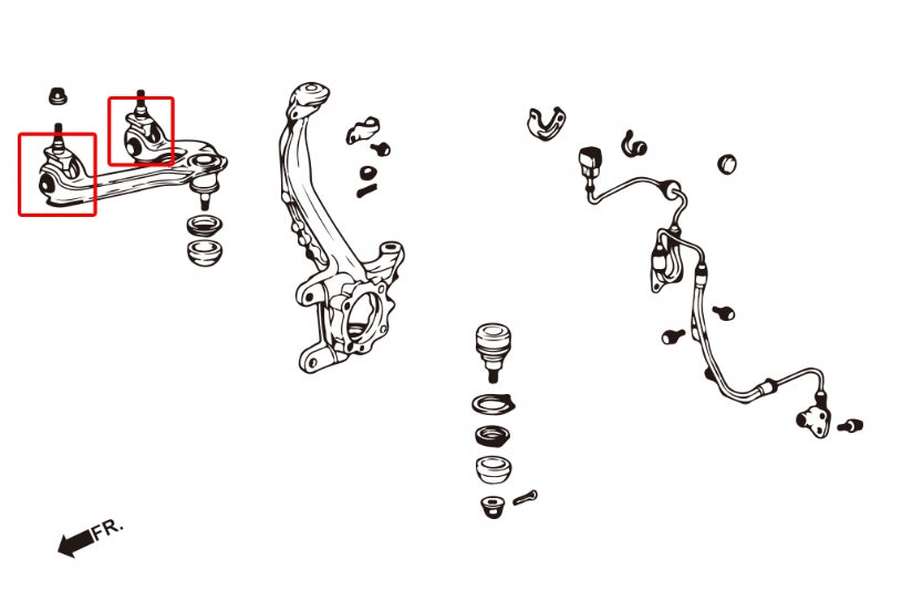 6365F Front Upper Arm Bush(Pillow Ball) Acura CL 96-99/Honda Accord 89-97