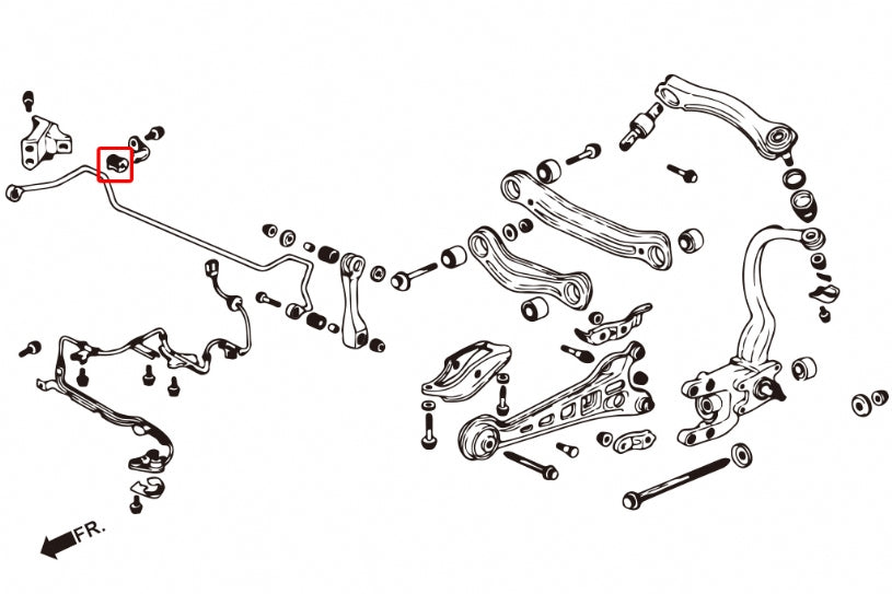 Rear Sway Bar Bushings 15.5mm for Accord 4th 5th 1990-1997