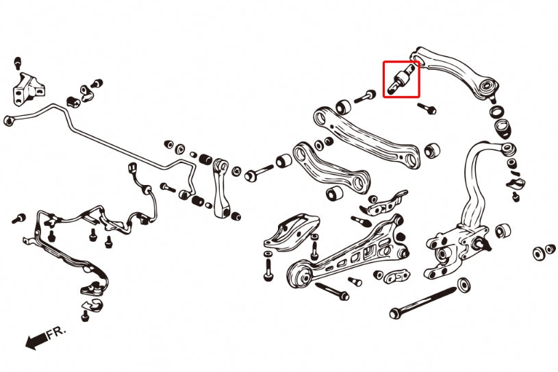 6368 Rear Upper Arm Bushing (Harden Rubber) Acura CL 96-99/Honda Accord 89-97