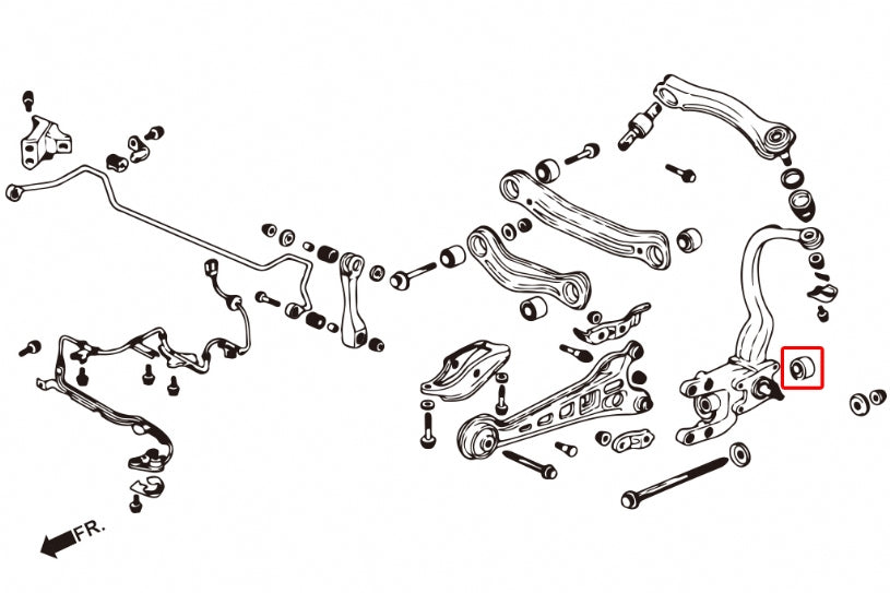 6369 Rear Shock Aborbered / Knuckle Bushings (Harden Rubber)  Acura CL 96-99/Honda Accord 89-97