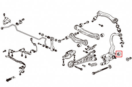 6369 Rear Shock Aborbered / Knuckle Bushings (Harden Rubber)  Acura CL 96-99/Honda Accord 89-97