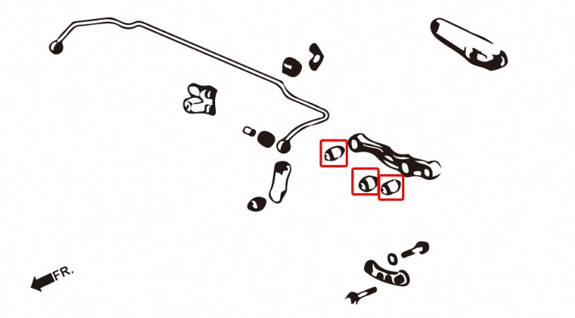 Rear Lower Arm Bushings (Harden Rubber) for 94-01 Integra | 90-93 Integra