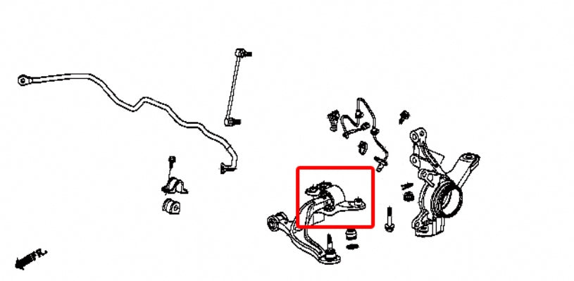 STREAM '07 RN6/7/8/9
FRONT LOWER ARM COMPLIANCE BUSH
(HARDEN RUBBER) 2PCS/SET