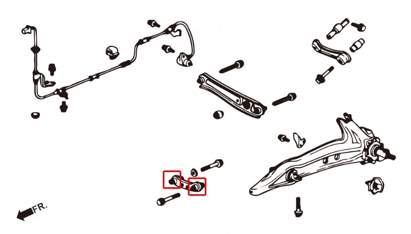 Rear Toe Arm Bushings (Harden Rubber) for 92-00 Civic / 94-01 Integra