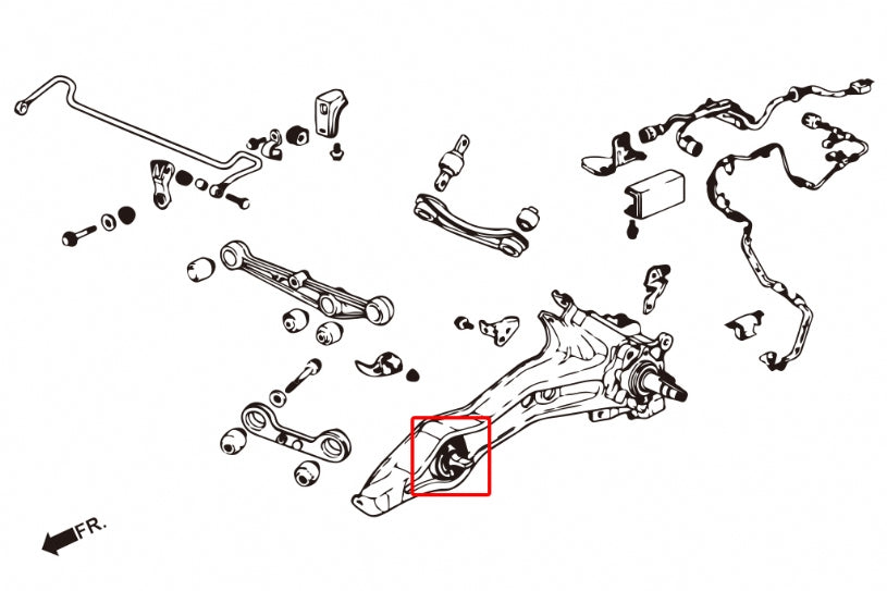 Hardrace Rear Trailing Bushings 90-93 Integra DA
