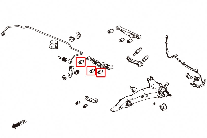 Hardrace Rear Lower Arm Bushings 92-95 Civic