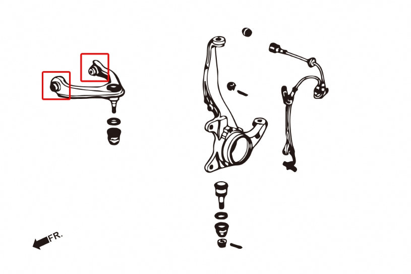 Hardrace Front Upper Arm Bushings 96-00 Civic EK