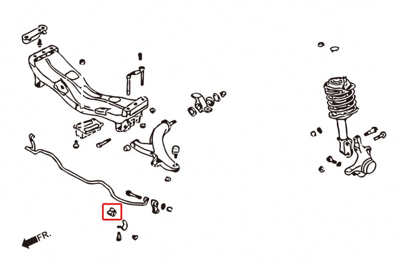 Hardrace Front Sway Bar Bushings 20mm Subaru Impreza GC