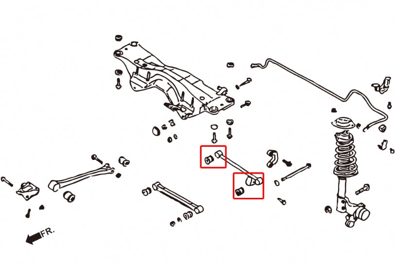 IMPREZA GC/GD REAR REAR LATERAL ARM BUSHING
(HARDEN RUBBER) 4PCS/SET