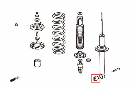 Rear Shock Bushings (Harden Rubber) for Acura TSX 04-08 | TL 04-08 | Accord 98-02, 03-07