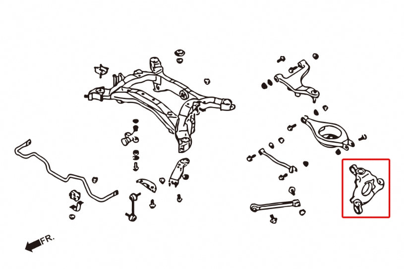 R35 07-/370Z Z34/350Z Z33/G35 03-06
REAR KNUCKLE BUSHING
(HARDEN RUBBER) 8PCS/SET