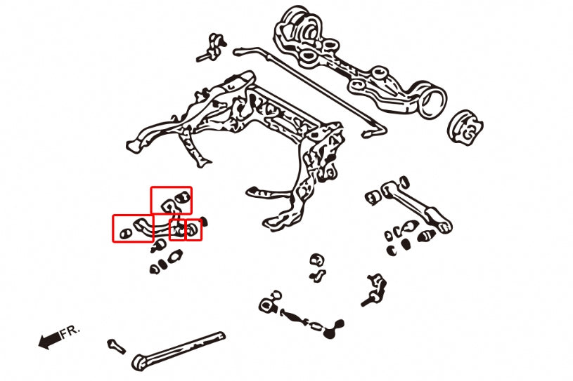 Rear Upper Arm Bushing Set (Pillow Ball and Harden Rubber) RX-7 3rd FD