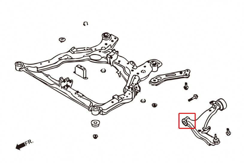 TEANA 04-07/MURANO 03-06
FRONT LOWER ARM BUSH,FRONT
(HARDEN RUBBER) 2PCS/SET