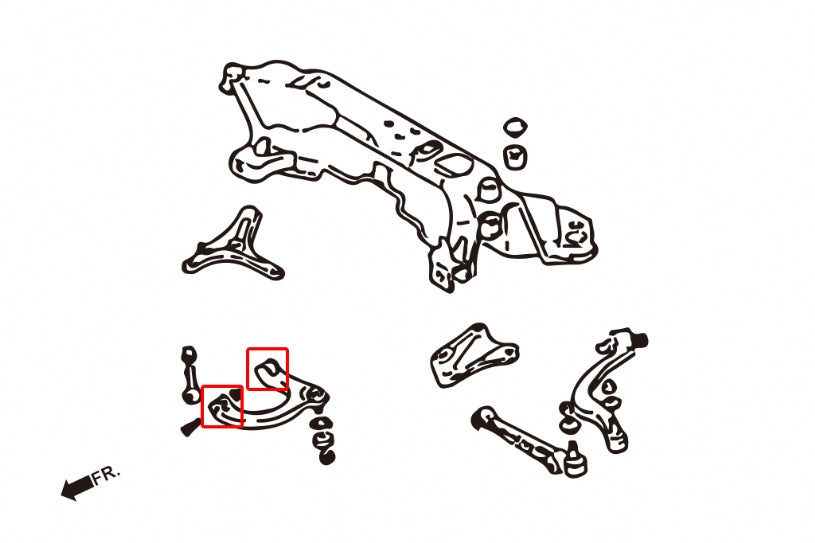 ECLIPSE 95-99 FRONT UPPER ARM BUSH
(HARDEN RUBBER) 4PCS/SET