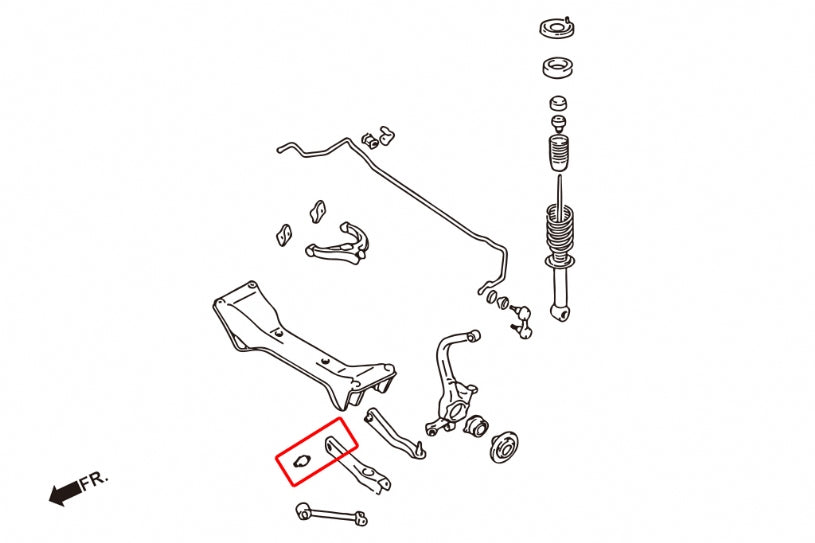 ECLIPSE 95-99 REAR LOWER ARM BUSHING
(HARDEN RUBBER) 2PCS/SET
