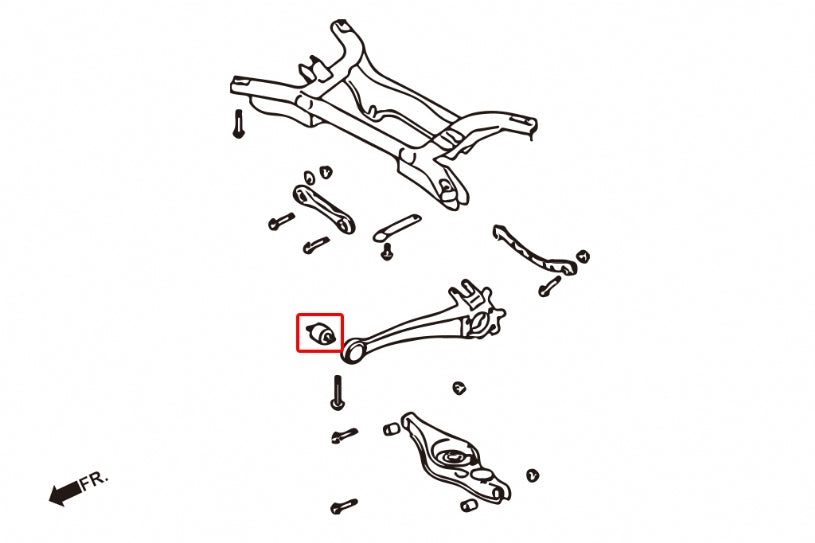 LANCER FORTIS REAR TRAILING ARM BUSHING
(HARDEN RUBBER) 2PCS/SET