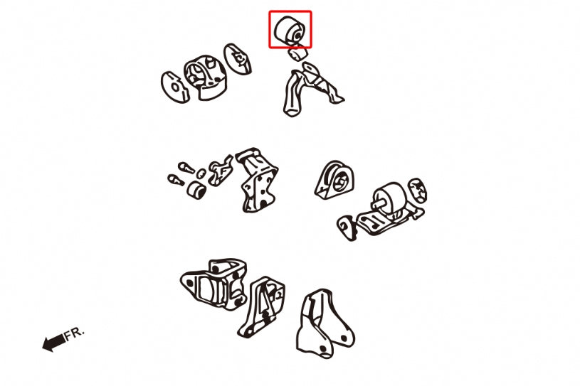 EVO 7-10 REAR REINFORCED ENGINE MOUNT BUSHING 1PC