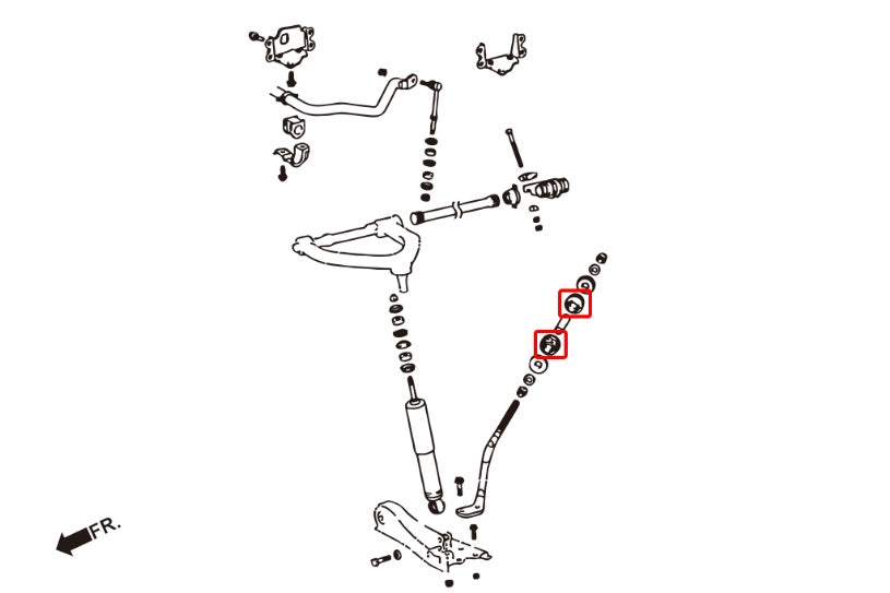 TOYOTA HIACE KDH200 FRONT TENSION ROD BUSHING
(HARDEN RUBBER) 4PCS/SET