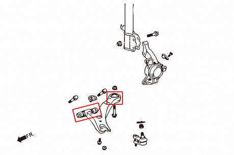 Front Lower Arms (Harden Rubber) for Camry 5th/6th/7th | Sienna 3rd XL30