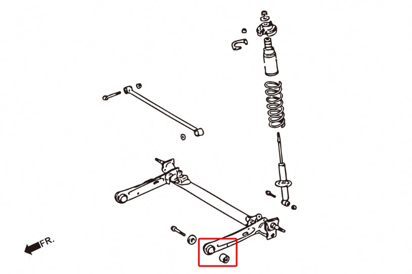 TOYOTA TERCEL 95- REAR TRAILING ARM BUSHING
(HARDEN RUBBER) 2PCS/SET