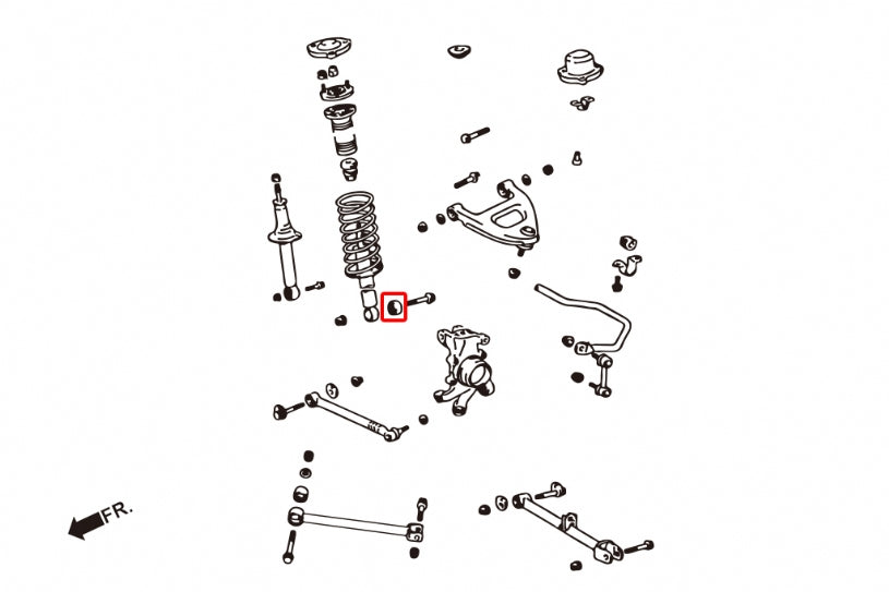 Rear Shock Bushings for Toyota Mark II / Chaser JZA 90/100 | JZX100 97-00