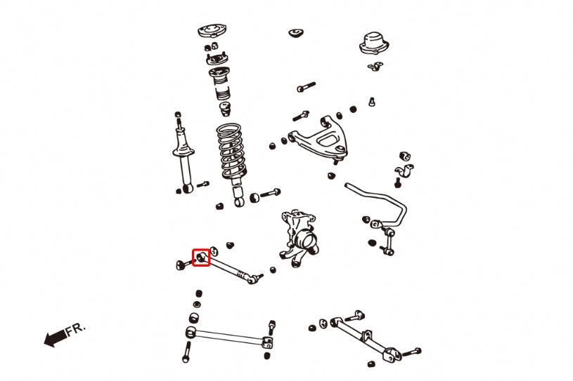 Rear Front Arm Bushings (Harden Rubber) for Toyota Mark II / Chaser JZX90/100