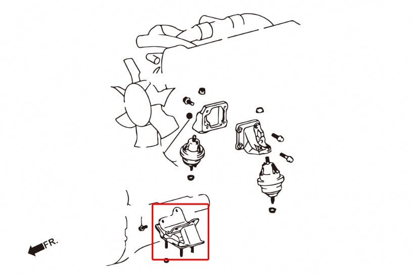 SOARER / SUPRA / IS300 / SC300 / JZX90/100/110 5MT ONLY HARDEN TRANMISSION MOUNT 1PC/SET