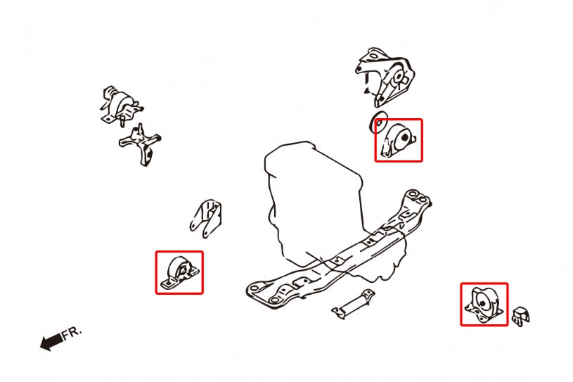 SENTRA S180 REINFORCED MTM ENGINE MOUNT 3PCS
FRONT/REAR/LEFT SIDE