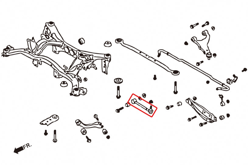 Hardrace Rear Toe Arms (Harden Rubber) Impreza WRX STi BRZ FR-S FT86 Legacy Forester XV