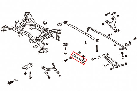 Hardrace Rear Toe Arms (Harden Rubber) Impreza WRX STi BRZ FR-S FT86 Legacy Forester XV