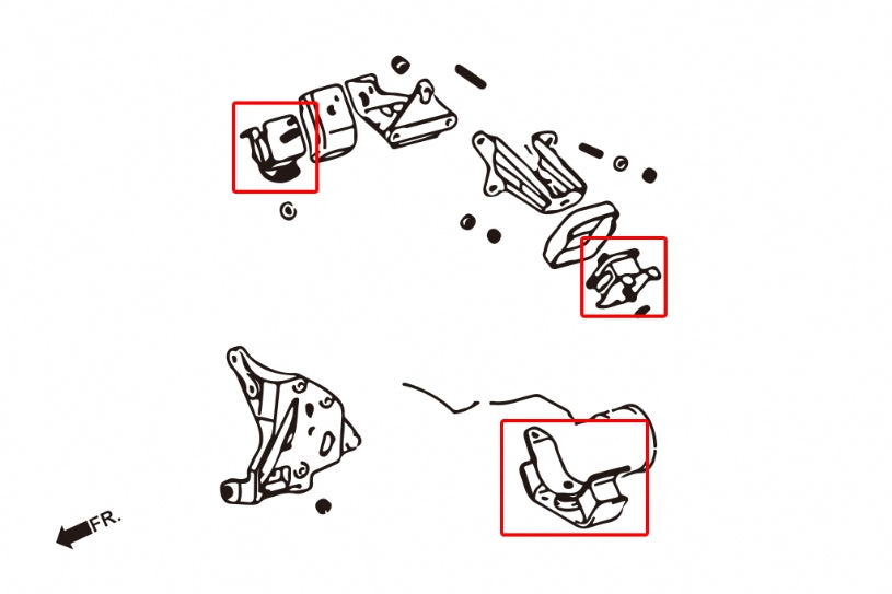 TOYOTA AE86 HARDEN ENGINE MOUNT 3PCS