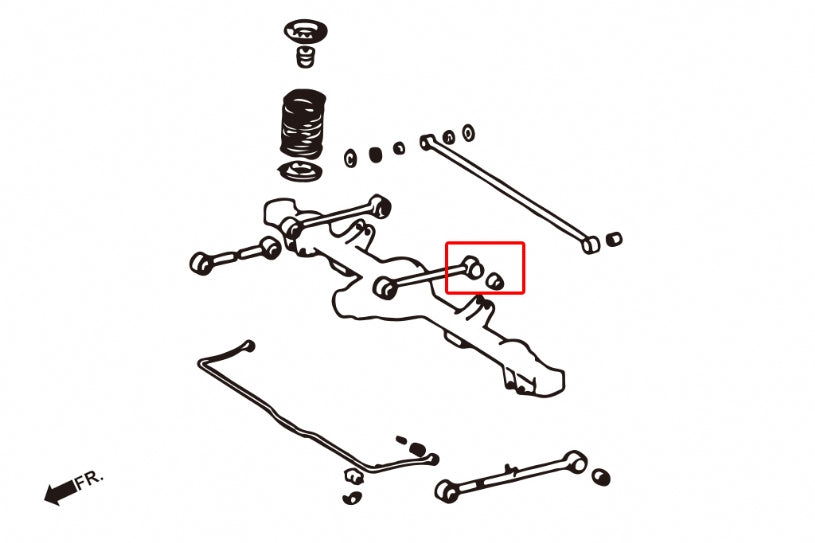 LAND CRUISER '90-97 REAR UPPER ARM BUSH
(HARDEN RUBBER) - 4PCS/SET