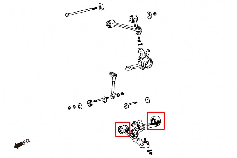 LEXUS SC300/400 '92-00/ TOYOTA SOARER '92-00
TOYOTA SUPRA '93-02 FRONT LOWER ARM BUSH
(PILLOW BALL) 4PCS/SET