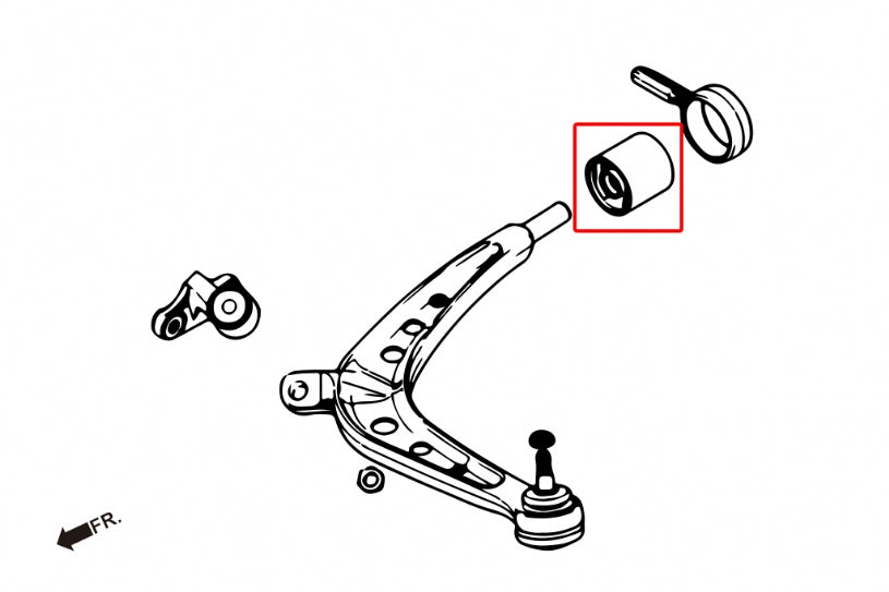 Front Lower Arm Bushings (Harden Rubber) for BMW E46 4WD only