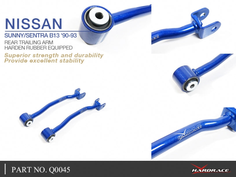 Hardrace Nissan Sunny / Sentra B13 '90-93 - Rear Trailing Arms (Harden Rubber) - 2PCS/SET