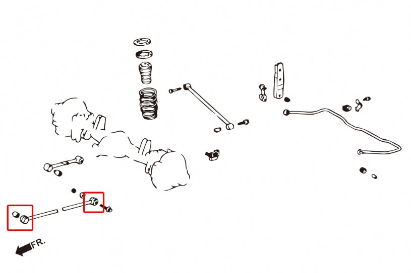 TOYOTA LAND CRUISER '91-07/ LEXUS LX450 '95-98 REAR LOWER ARM BUSHING (PILLOW BALL) 4PCS/SET