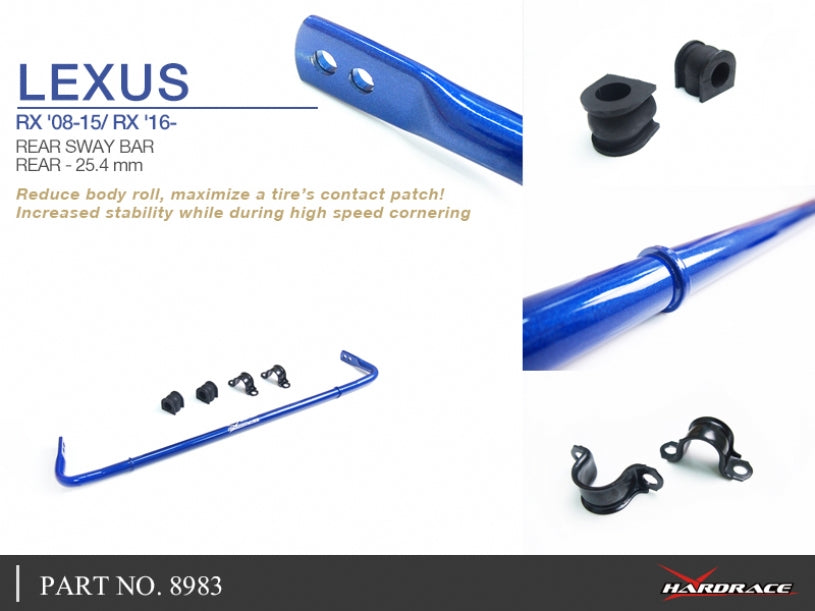 Rear Sway Bar 25.4mm for Lexus RX 3rd AL10 09-15 | RX 4th 16-22