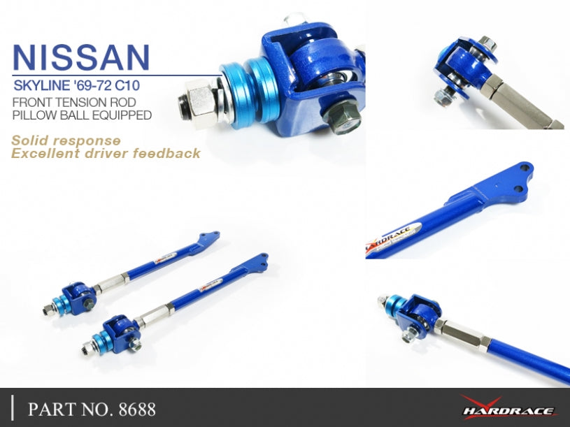 Front Tension Rods (Pillow Ball) '69-72 Skyline