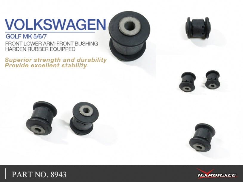 Front Lower Arm -Front Bushings- (Harden Rubber) for Audi A3 MK2/MK3 | TT MK2 MK3 | S3/RS3 MK2 MK3 | Q3/Q2 | VW Golf MK5/6/7/8 | Jetta MK5/6 | Passat B6/7/8 | Tiguan 1st 2nd