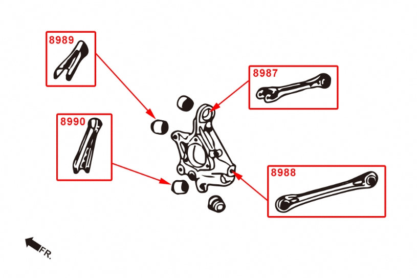 Rear Front - Upper Arms (Pillow Ball) for Cadillac ATS-L 2014-