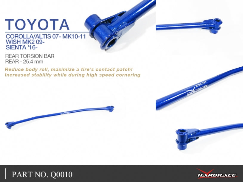 Rear Torsion Bar 25.4MM for Corolla Altis 10th 11th | Wish 2nd ZGE20 | Sienta 2nd NHP170
