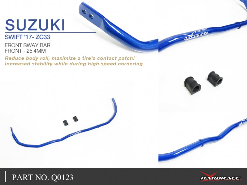 Q0123 | SUZUKI SWIFT '17- ZC33 FRONT SWAY BAR,25.4MM - 3PCS/SET